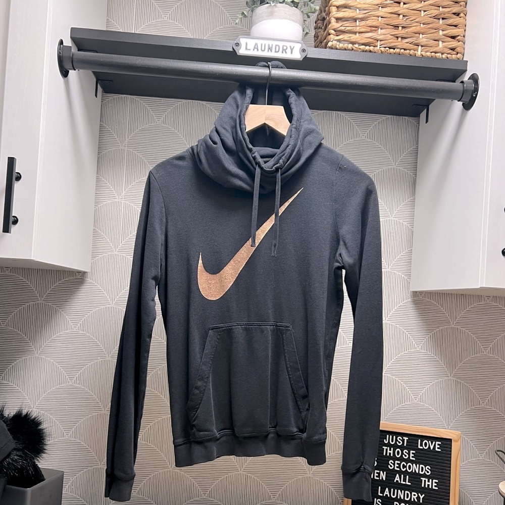 Nike mock neck hoodie size M, fits like small